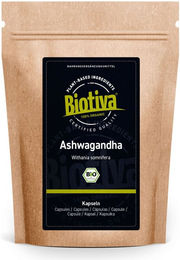 Biotiva Ashwagandha Kapseln Bio Vegan 1500 mg Tagesdosis 500 Stück – Bild 1 von 5