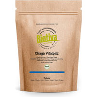 Produktbild von Biotiva Chaga Pilz Pulver Bio ohne Zusatzstoffe 250g