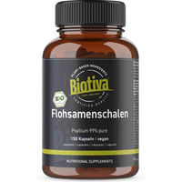 Produktbild von Biotiva Flohsamenschalen Kapseln Bio vegan ohne Zusatzstoffe 120 Stück