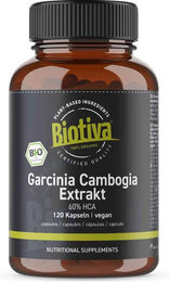 Biotiva Garcinia Cambogia Extrakt Bio Kapseln vegan 120 Stück – Bild 1 von 6
