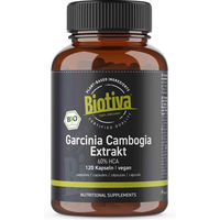 Produktbild von Biotiva Garcinia Cambogia Extrakt Bio Kapseln vegan 120 Stück