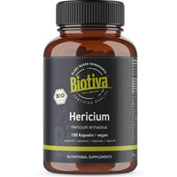 Produktbild von Biotiva Hericium Bio Kapseln vegan ohne Zusatzstoffe