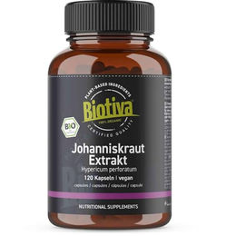 Biotiva Johanniskraut Extrakt Bio 120 Kapseln – Bild 1 von 4