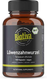 Biotiva Löwenzahnwurzel Bio Kapseln 150 Stück vegan – Bild 1 von 4