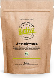 Biotiva Löwenzahnwurzelpulver Bio gemahlen vegan ohne Zusatzstoffe 500 g – Bild 1 von 2