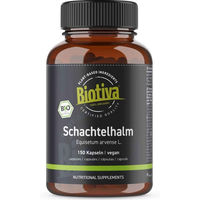 Produktbild von Biotiva Schachtelhalmkraut Bio Kapseln vegan ohne Zusatzstoffe 150 Stück