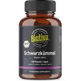 Biotiva Schwarzkümmelpulver Bio Kapseln vegan ohne Zusatzstoffe 150 Stück – Bild 1 von 5