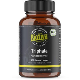 Biotiva Triphala Bio Kräuter-Komplex hochdosiert 150 Kapseln 500 mg vegan – Bild 1 von 3
