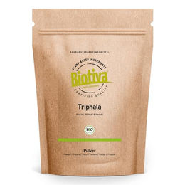 Biotiva Triphala Bio Kräuter-Komplex Pulver vegan 500 g – Bild 1 von 3