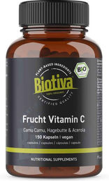 Biotiva Vitamin C Bio Kapseln mit Acerola und Hagebutte – Bild 1 von 2