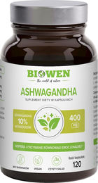 Biowen Ashwagandha-Extrakt 400 mg Kapseln 120 Stück pflanzlicher Ursprung ohne Zusatzstoffe – Bild 1 von 2