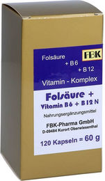 Bioxera B-Komplex Folsäure Vitamin B6 und B12 Kapseln für Erwachsene 120 Stück – Bild 1 von 3