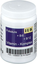 Bioxera Folsäure Vitamin B6 Vitamin B12 Kapseln für Erwachsene 60 Stück – Bild 1 von 2