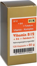 Bioxera Vitamin B12 + B6 + Folsäure Kapseln für Erwachsene 120 Stück – Bild 1 von 3
