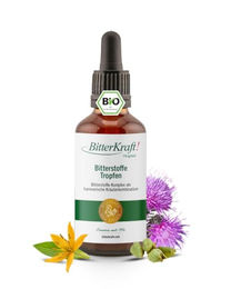 BitterKraft Bio Bitterstoffe Tropfen mit Kräuter-Komplex vegan 50 ml – Bild 1 von 6