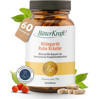 Produktbild von BitterKraft Hildegards Ruhe-Kräuter 120 Kapseln mit Bio Ashwagandha, Rosenwurz-Extrakt, B2, B6 und B12 vegan und ohne Zusatzstoffe