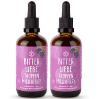 Produktbild von BitterLiebe Bitterstoffe Tropfen Kräuter-Komplex Mild Berry, 2x 100 ml, alkoholfrei, vegan