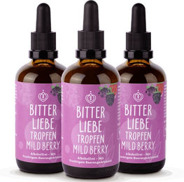 BitterLiebe Bitterstoffe Tropfen Mild Berry Kräuter-Komplex vegan und zuckerfrei 3x 100 ml – Bild 1 von 2