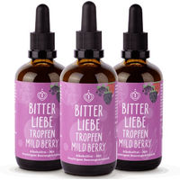 Produktbild von BitterLiebe Bitterstoffe Tropfen Mild Berry Kräuter-Komplex vegan und zuckerfrei 3x 100 ml