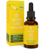 Produktbild von BitterLiebe Bittertropfen mit Kräuter-Komplex und Zink Zitrone alkoholfrei vegan 100 ml