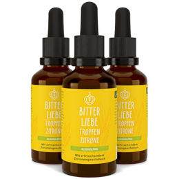 BitterLiebe Bittertropfen Zitrone mit Kräuter-Komplex und Zink, alkoholfrei und vegan, 100 ml – Bild 1 von 3