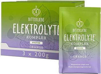 BitterLiebe Elektrolyte Komplex Orange - Zuckerfreies Elektrolyt-Pulver mit Magnesium und Kalium ohne Zusatzstoffe – Bild 1 von 1