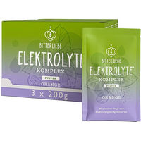 Produktbild von BitterLiebe Elektrolyte Komplex Orange - Zuckerfreies Elektrolyt-Pulver mit Magnesium und Kalium ohne Zusatzstoffe