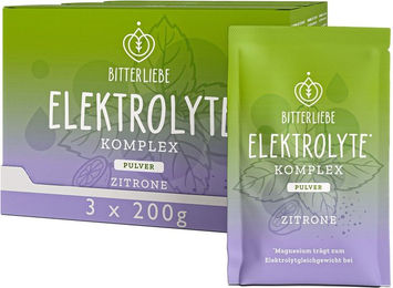 BitterLiebe Elektrolyte Komplex Zitrone - Zuckerfreies Elektrolyt-Pulver mit Magnesium und Kalium ohne Zusatzstoffe – Bild 1 von 1