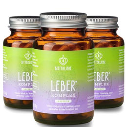 BitterLiebe Leber Komplex Kapseln mit Artischocke, Löwenzahn, Mariendistel, Cholin und Silymarin vegan 60 Stück – Bild 1 von 3