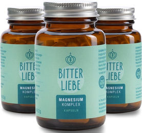 BitterLiebe Magnesium Bisglycinat Kapseln hochdosiert Komplex für Sportler Senioren Schwangere und Stillende – Bild 1 von 1