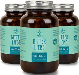 BitterLiebe Omega-3 Kapseln vegan aus Algenöl für Schwangere und Stillende ohne Gelatine – Bild 1 von 2
