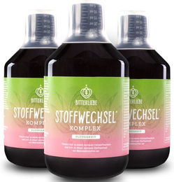 BitterLiebe Stoffwechsel Shot Ampullen mit Mariendistel Artischocke Löwenzahn L-Carnitin Zink Cholin und Bitterstoffen vegan ohne Zusatzstoffe 3x 500 ml – Bild 1 von 3