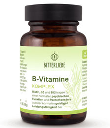 BitterLiebe Vitamin B Komplex Kapseln vegan mit 5-MTHF Folat und Methylcobalamin 60 Stück – Bild 1 von 3