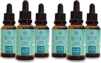 BitterLiebe Vitamin D3 K2 Tropfen hochdosiert vegan 1000 IE – Bild 1 von 1