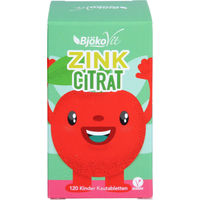 Produktbild von BjökoVit Zink Citrat Kautabletten für Kinder vegan laktosefrei glutenfrei 120 Stück