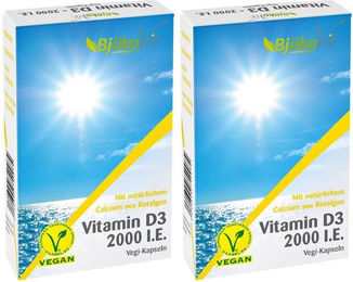 BjökoVit Vitamin D3 2000 IE Vegetarische Kapseln 120 Stück – Bild 1 von 1