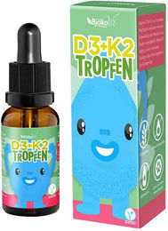 BjökoVit Vitamin D3 + K2 Tropfen für Kinder vegan zuckerfrei laktosefrei glutenfrei – Bild 1 von 3
