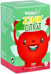 BjökoVit Zink Citrat Lutschtabletten für Kinder vegan 120 Stück – Bild 1 von 2