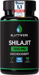 BLATTWERK Himalaya Shilajit Mineralstoff-Komplex Kapseln vegan 180 Stück – Bild 1 von 3