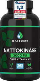 BLATTWERK Nattokinase 2000 FU Vegan Kapseln 365 Stück – Bild 1 von 3