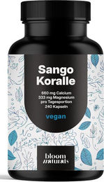 Bloom Naturals Algenkalk Sango Kapseln vegan ohne Zusatzstoffe 240 Kapseln – Bild 1 von 1