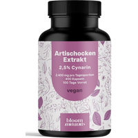 Produktbild von Bloom Naturals Artischockenextrakt Kapseln vegan und ohne Zusatzstoffe