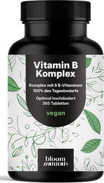 Bloom Naturals B-Komplex Tabletten vegan ohne Zusatzstoffe 365 Stück – Bild 1 von 1