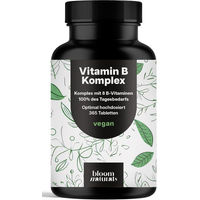 Produktbild von Bloom Naturals B-Komplex Tabletten vegan ohne Zusatzstoffe 365 Stück