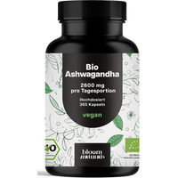 Produktbild von Bloom Naturals Bio Ashwagandha hochdosiert vegan glutenfrei 365 Kapseln