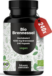 Bloom Naturals Bio Brennnessel Kapseln vegan hochdosiert 240 Kapseln – Bild 1 von 1