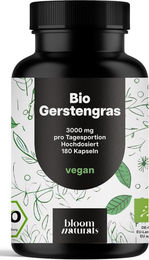 Bloom Naturals Bio Gerstengras Kapseln vegan 180 Stück – Bild 1 von 1
