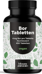 Bloom Naturals Bor Tabletten 4mg vegan ohne Zusatzstoffe 450 Stück – Bild 1 von 1