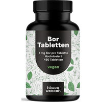 Produktbild von Bloom Naturals Bor Tabletten 4mg vegan ohne Zusatzstoffe 450 Stück
