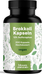 Bloom Naturals Brokkoli Kapseln vegan ohne Zusatzstoffe 200 Stück – Bild 1 von 1